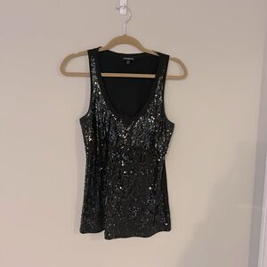 Black sequined tank